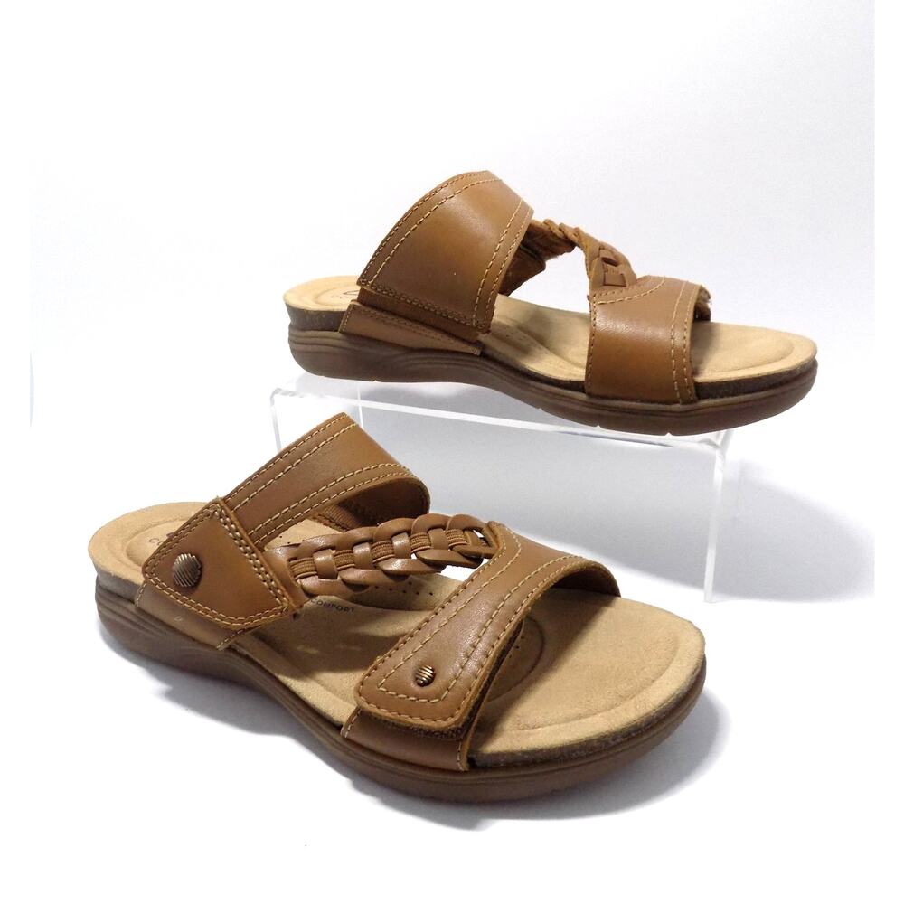 Clarks April Raelyn Tan Leather Sandals- Size 7.5- New
